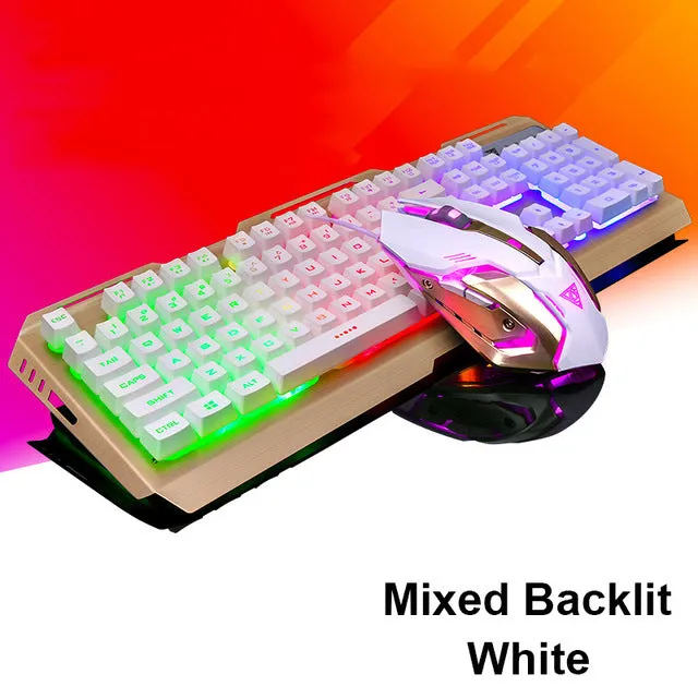 Wired Backlit illuminated Multimedia Ergonomic Usb Gaming Keyboard Gamer   3200DPI Optical Pro Gamer Mouse PC Laptop Computer