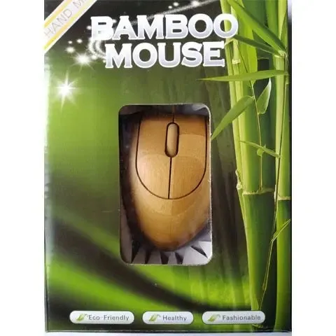 Wired Multimedia Bamboo Mouse Healthy Eco Friendly Heart Shape Unique BKM04