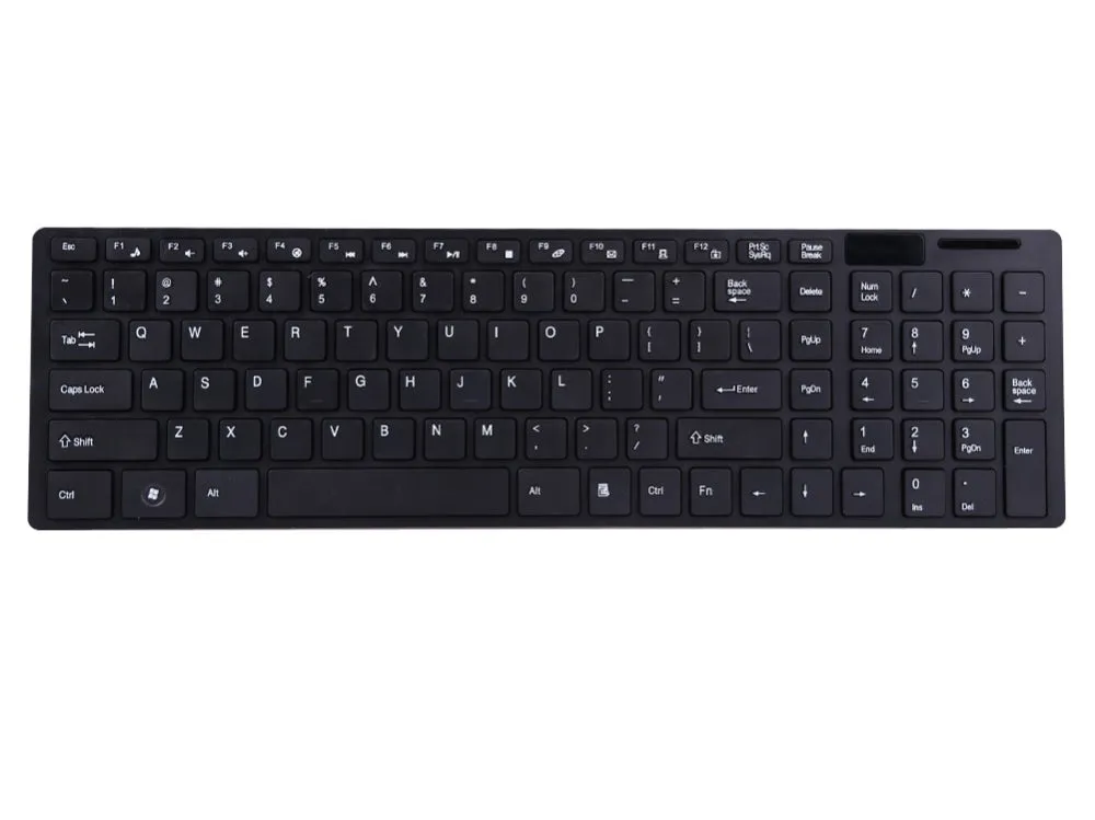 Wireless Keyboard And Mouse Slim Full Black