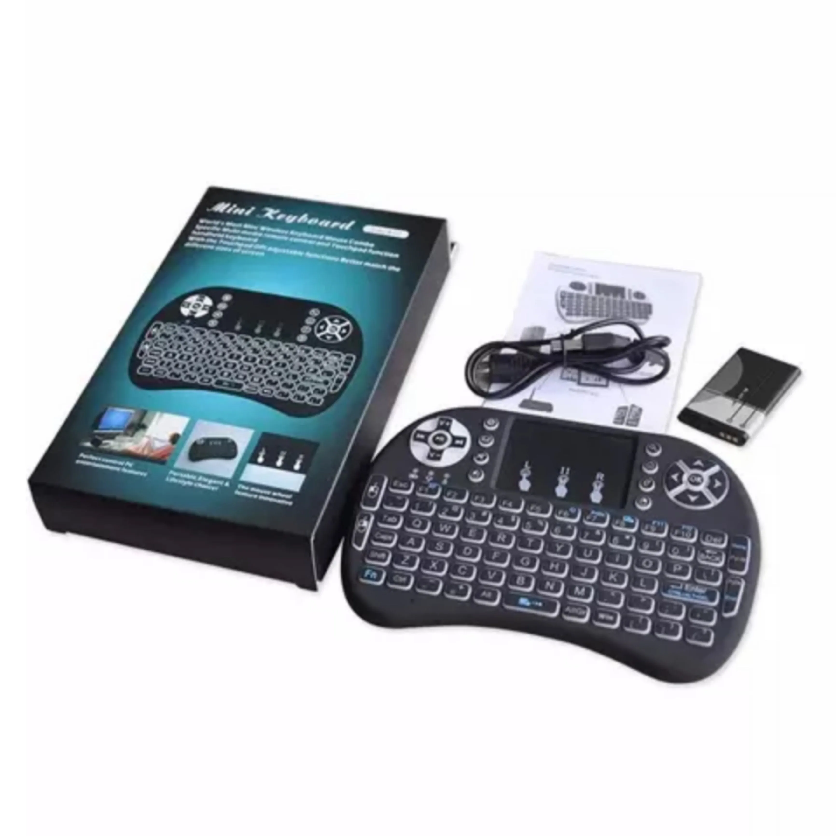 Wireless Mini-Keyboard with Mouse Trackpad for Smart TV, Computers, Android, Projectors - Brand New