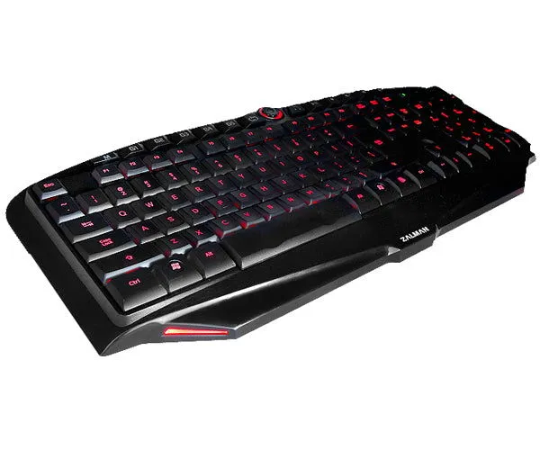 Zalman ZM-K400G Gaming Keyboard - 5 Macro / 7 Hot Keys - Illuminated Backlight