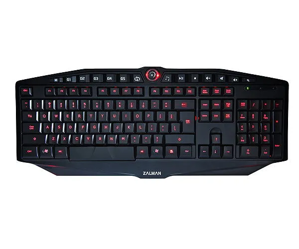 Zalman ZM-K400G Gaming Keyboard - 5 Macro / 7 Hot Keys - Illuminated Backlight