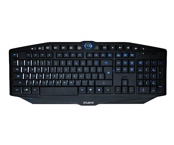 Zalman ZM-K400G Gaming Keyboard - 5 Macro / 7 Hot Keys - Illuminated Backlight