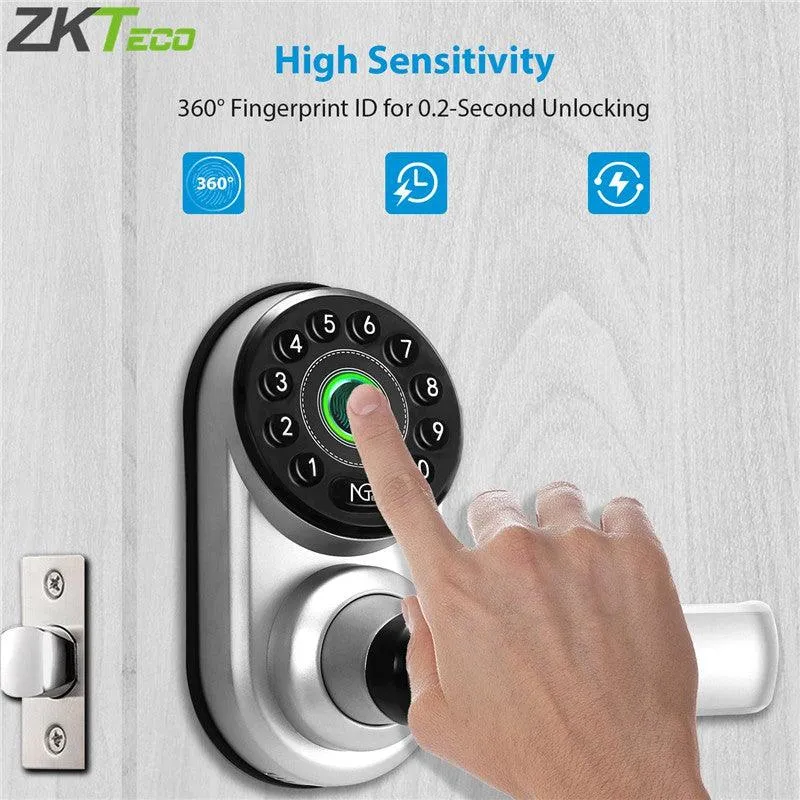 ZKTECO ML300 SMART DOOR LOCK - FINGER/CODE/APP/KEY